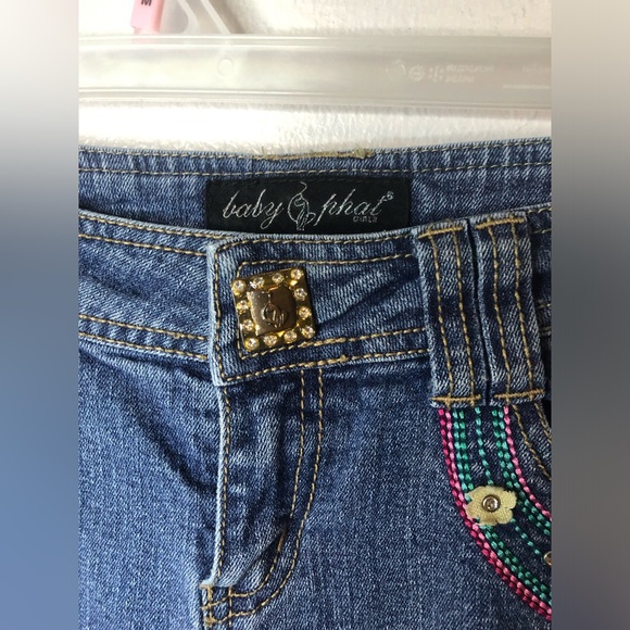 Baby Phat Jean Capri Pants Girl Size 16 Y2K Vintage - Picture 3 of 14